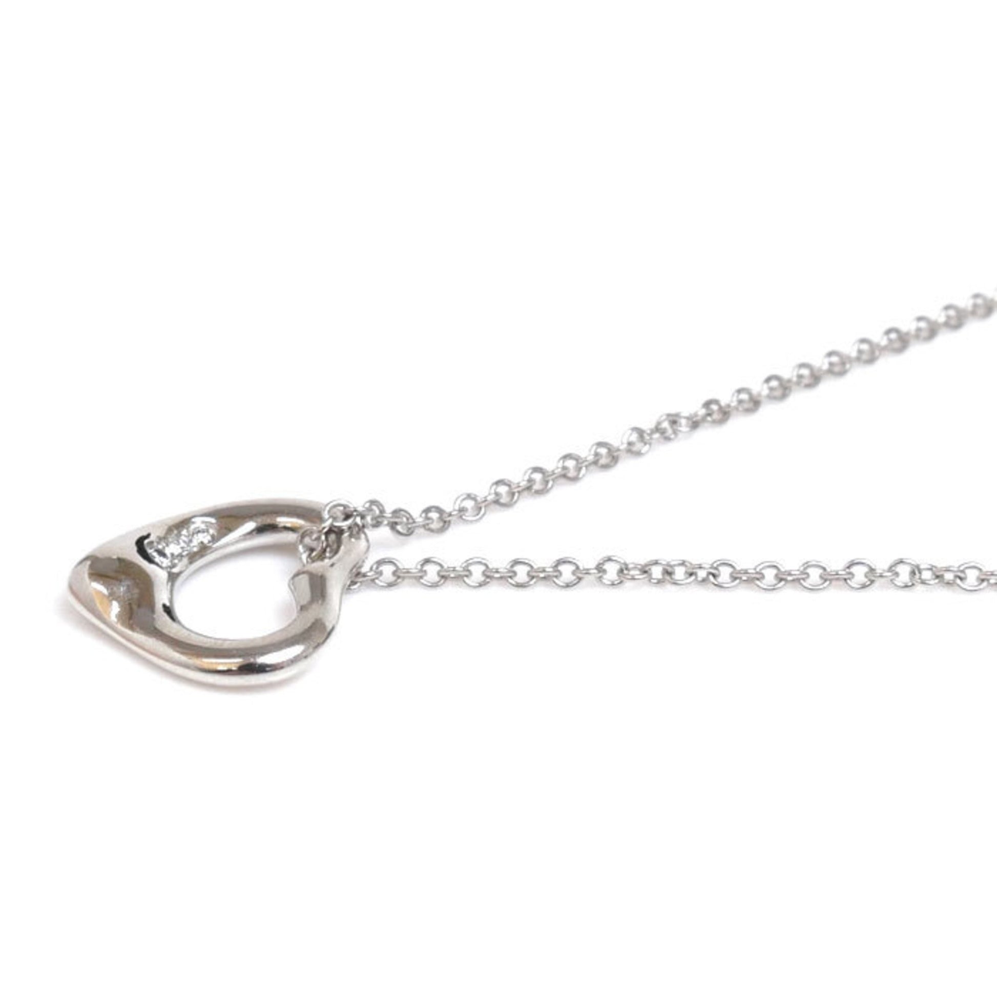 Tiffany & Co Open Heart, Silver, Platinum, necklace