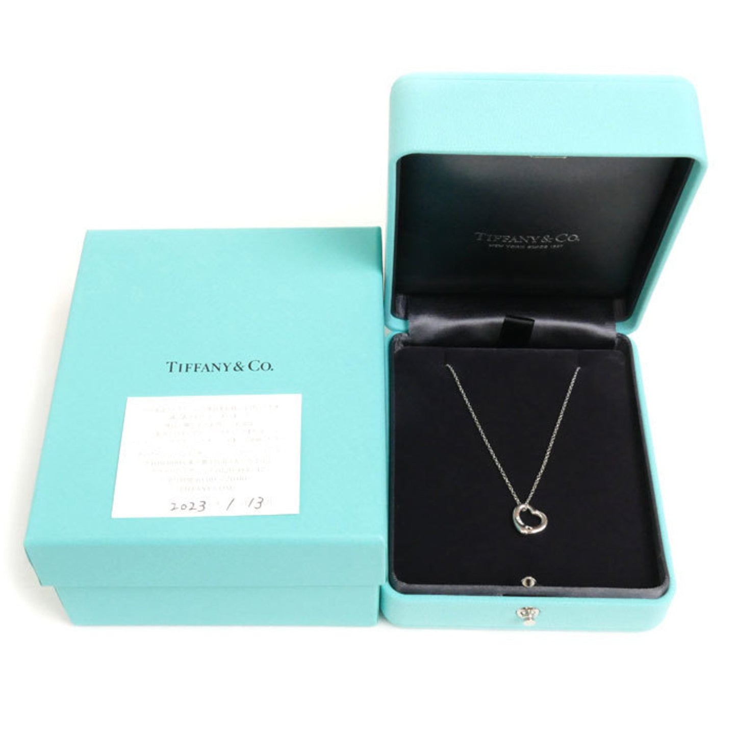 Tiffany & Co Open Heart, Silver, Platinum, necklace