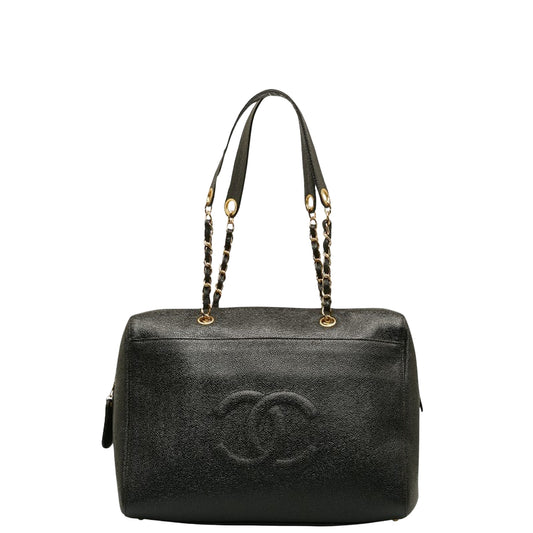 Chanel -, Black, Leather, tote