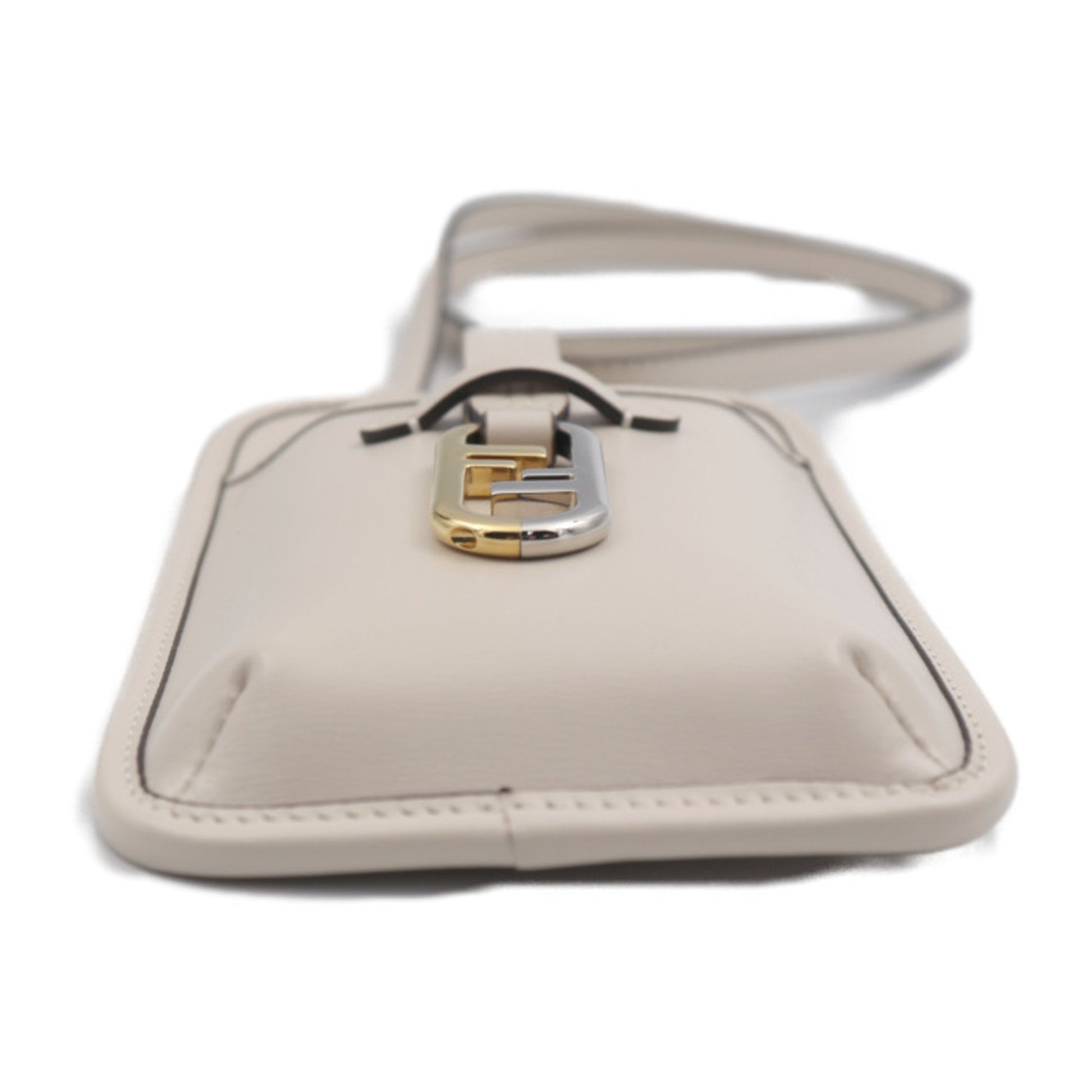 Fendi O'lock, Beige, Leather, clutch