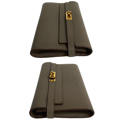 Hermès Kelly, Grey, Leather, wallet