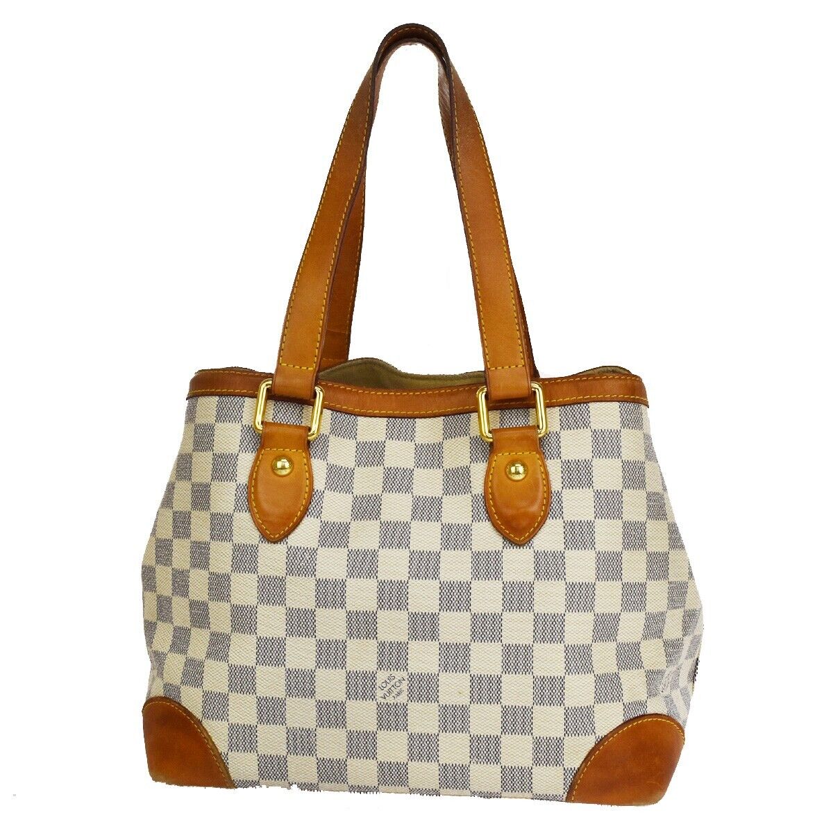 Louis Vuitton Hampstead, White, Canvas, tote