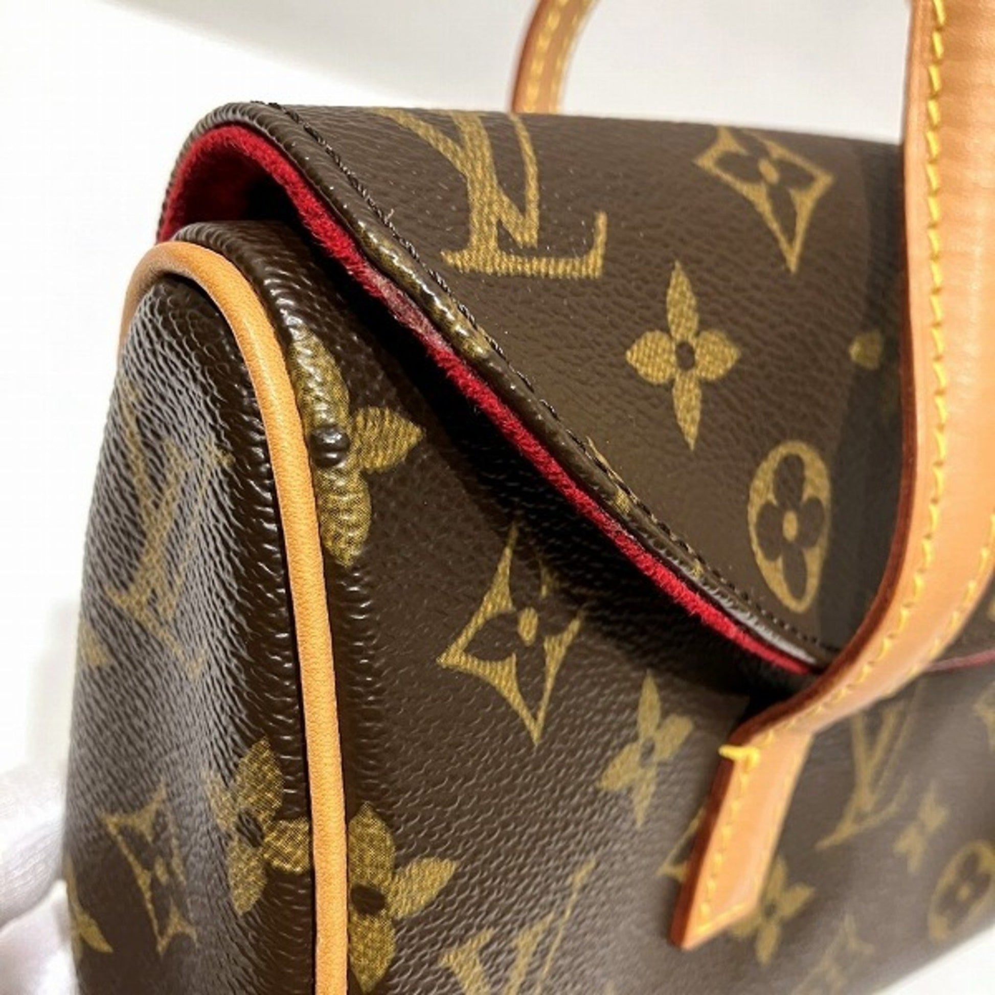 Louis Vuitton Sonatine, Brown, Canvas, handbag