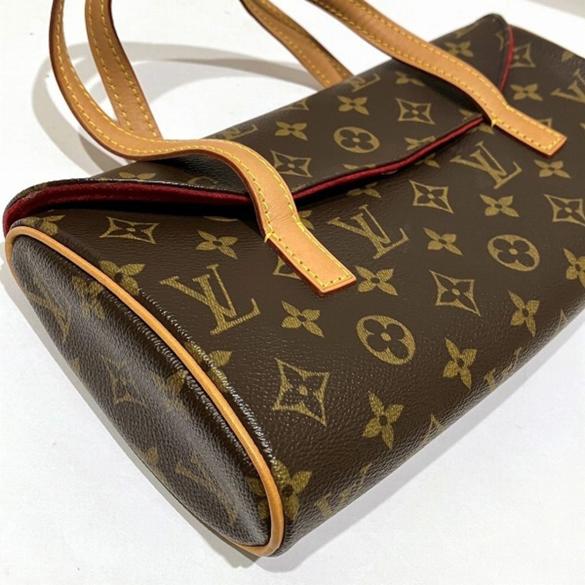 Louis Vuitton Sonatine, Brown, Canvas, handbag