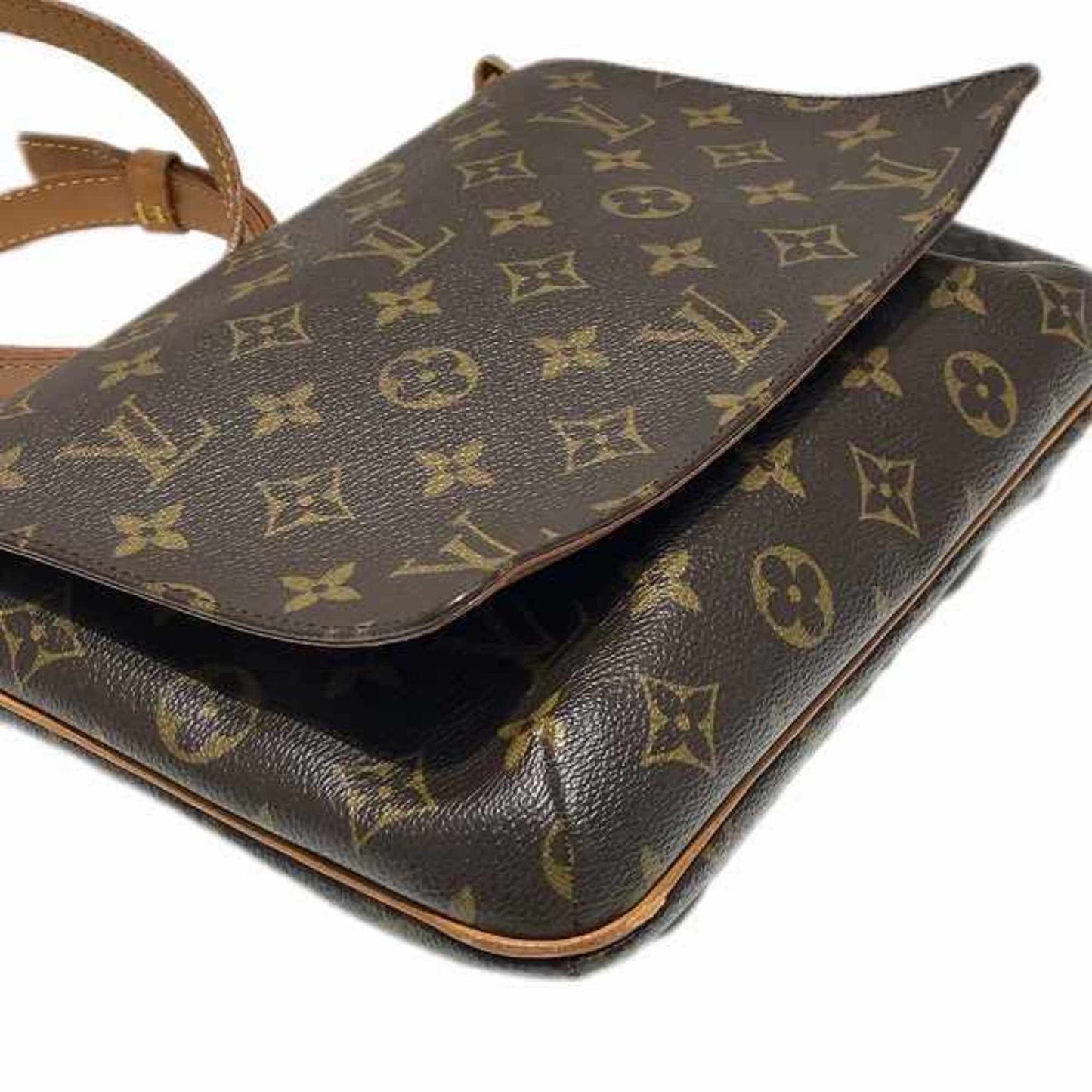 Louis Vuitton Musette Tango, Brown, Canvas, shoulder