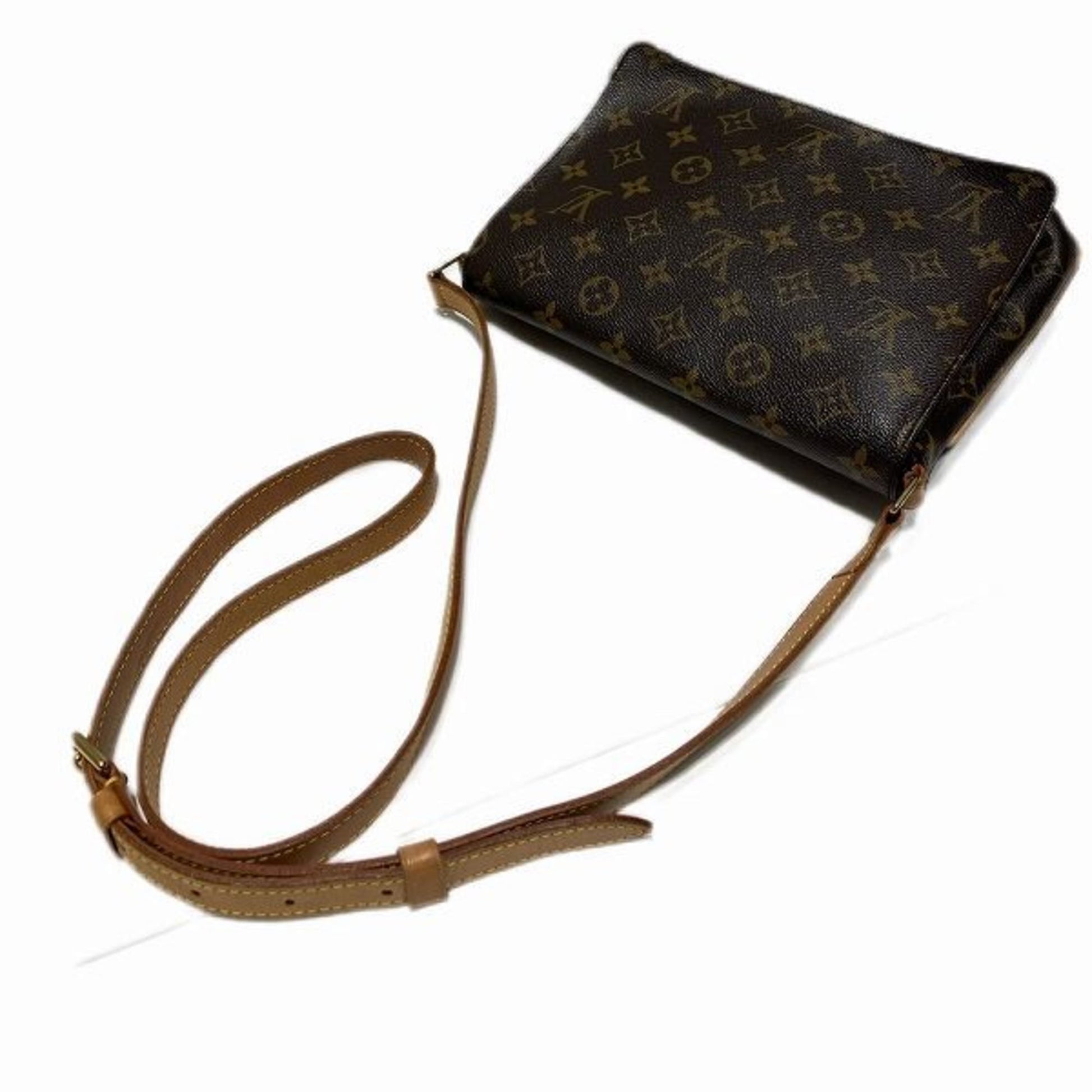 Louis Vuitton Musette Tango, Brown, Canvas, shoulder