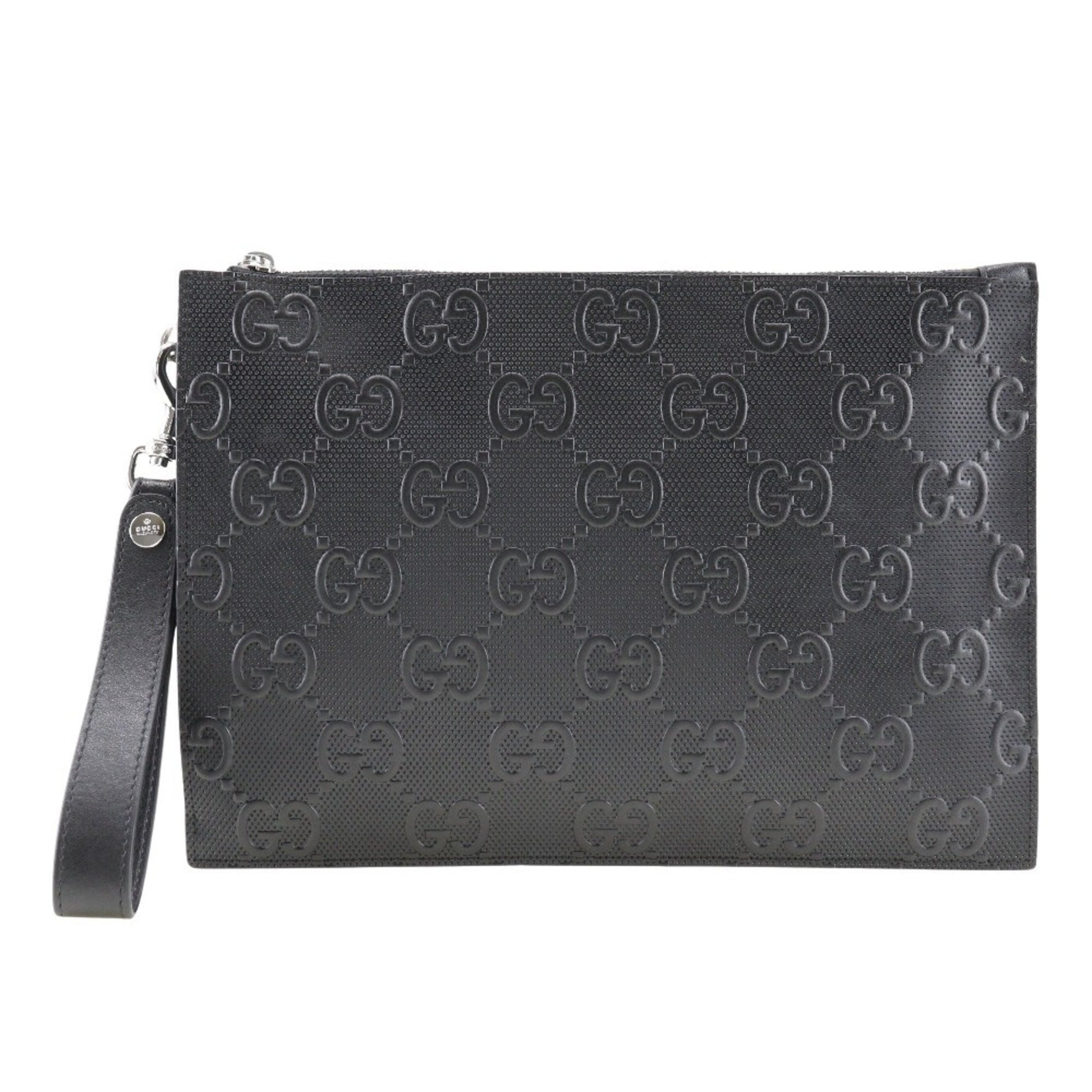 Gucci GG Jumbo, Black, Leather, clutch