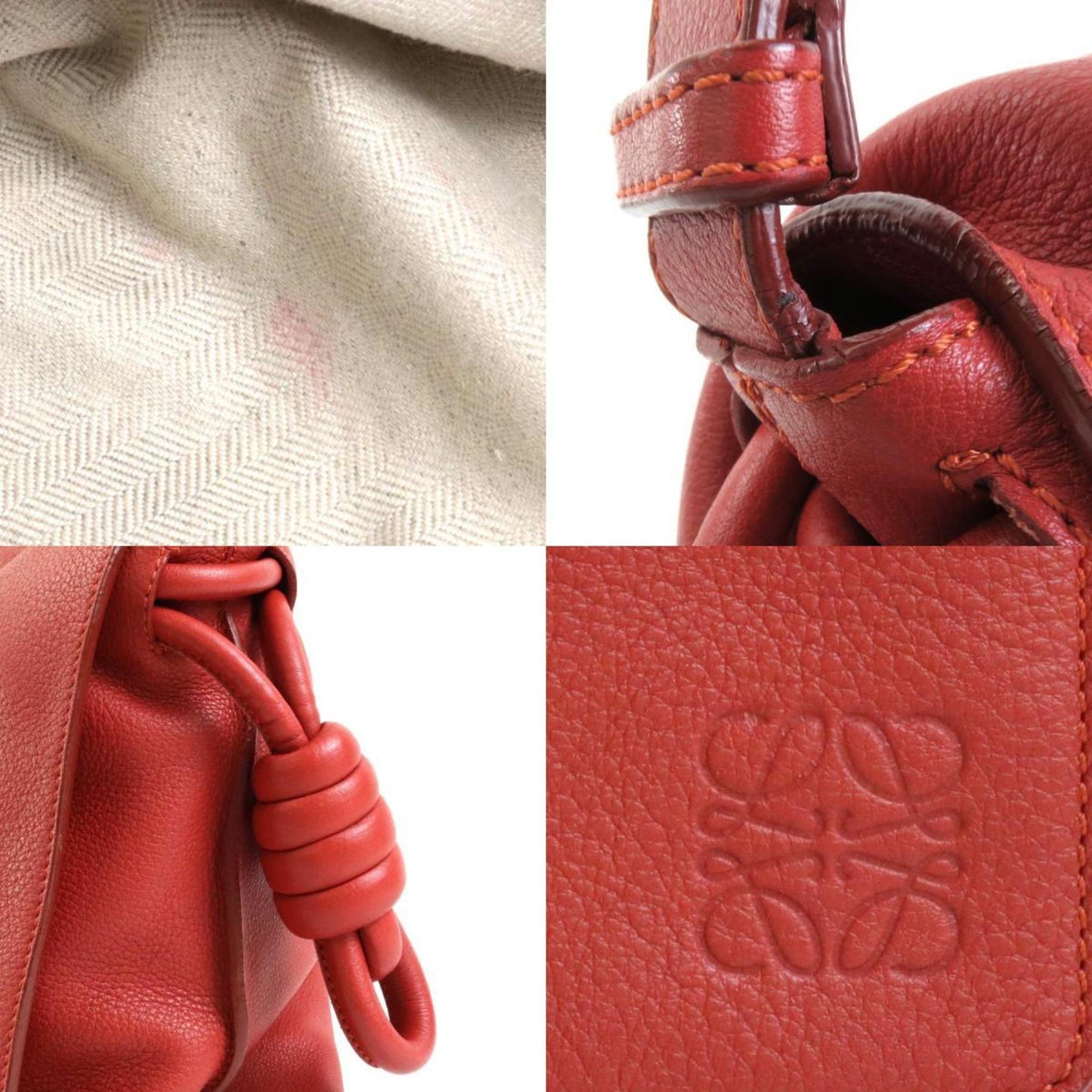 Loewe, Red, Leather, shoulder