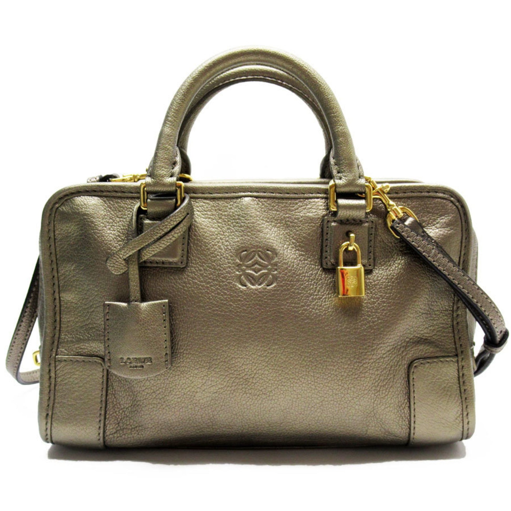 Loewe Amazona, Gold, Leather, handbag