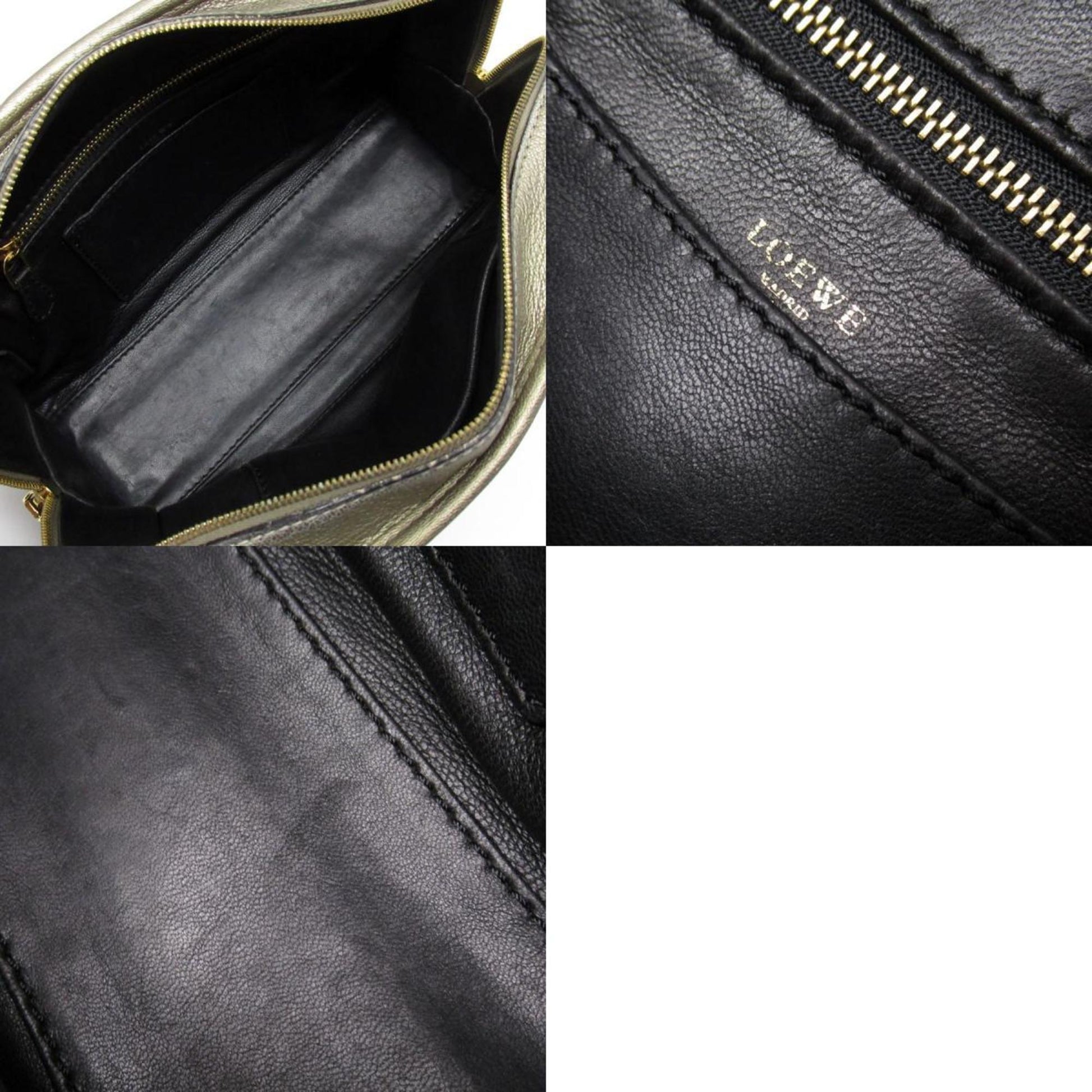 Loewe Amazona, Gold, Leather, handbag