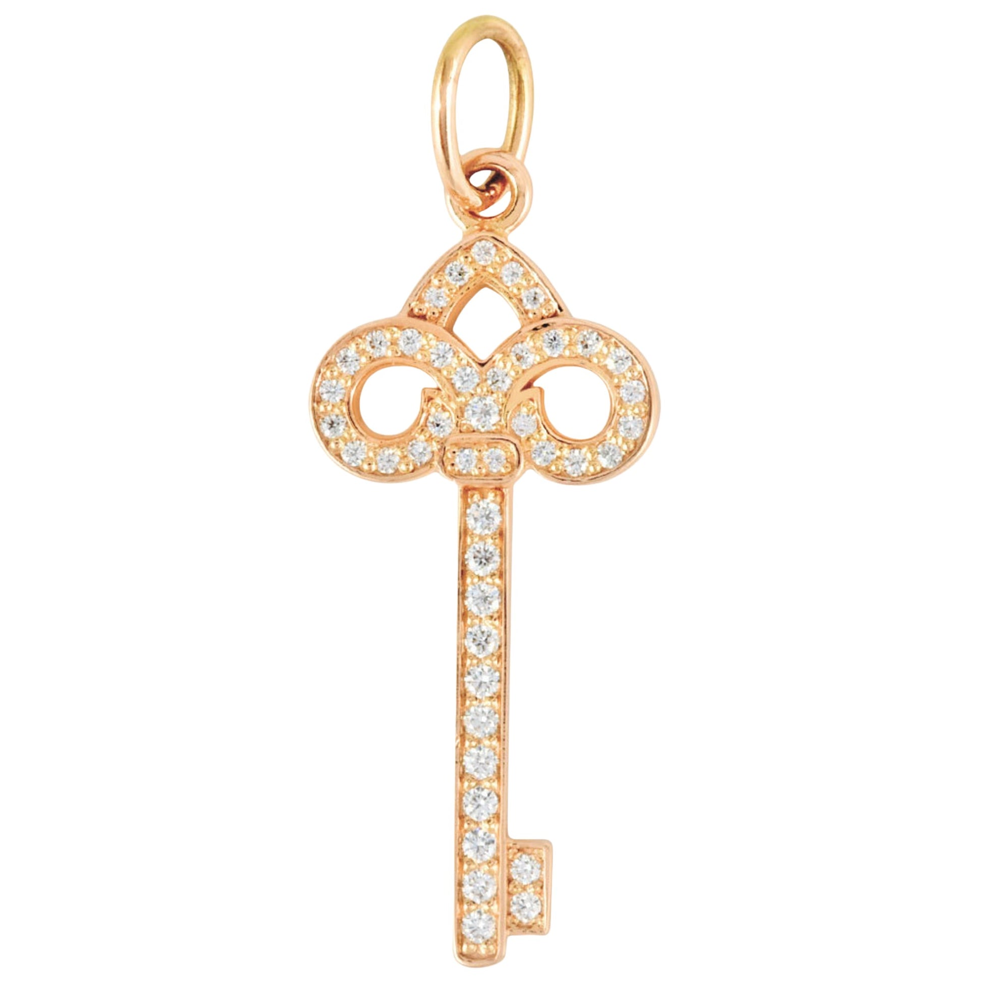 Tiffany & Co Fleur de Lis, Gold, Rose Gold, pendant