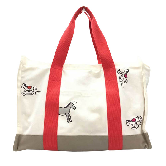 Hermès Adada, Beige, Canvas, tote