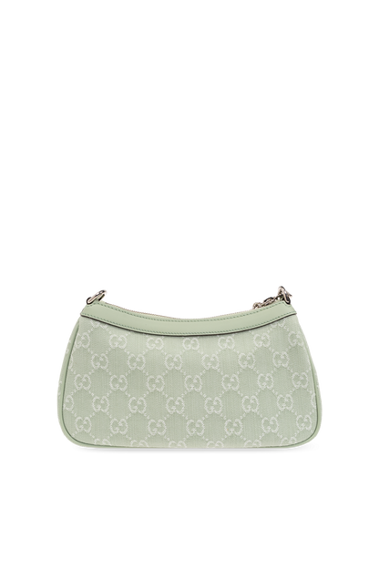 Gucci Ophidia, Green, Canvas, shoulder