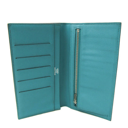 Hermès Silk'In, Blue, Leather, wallet