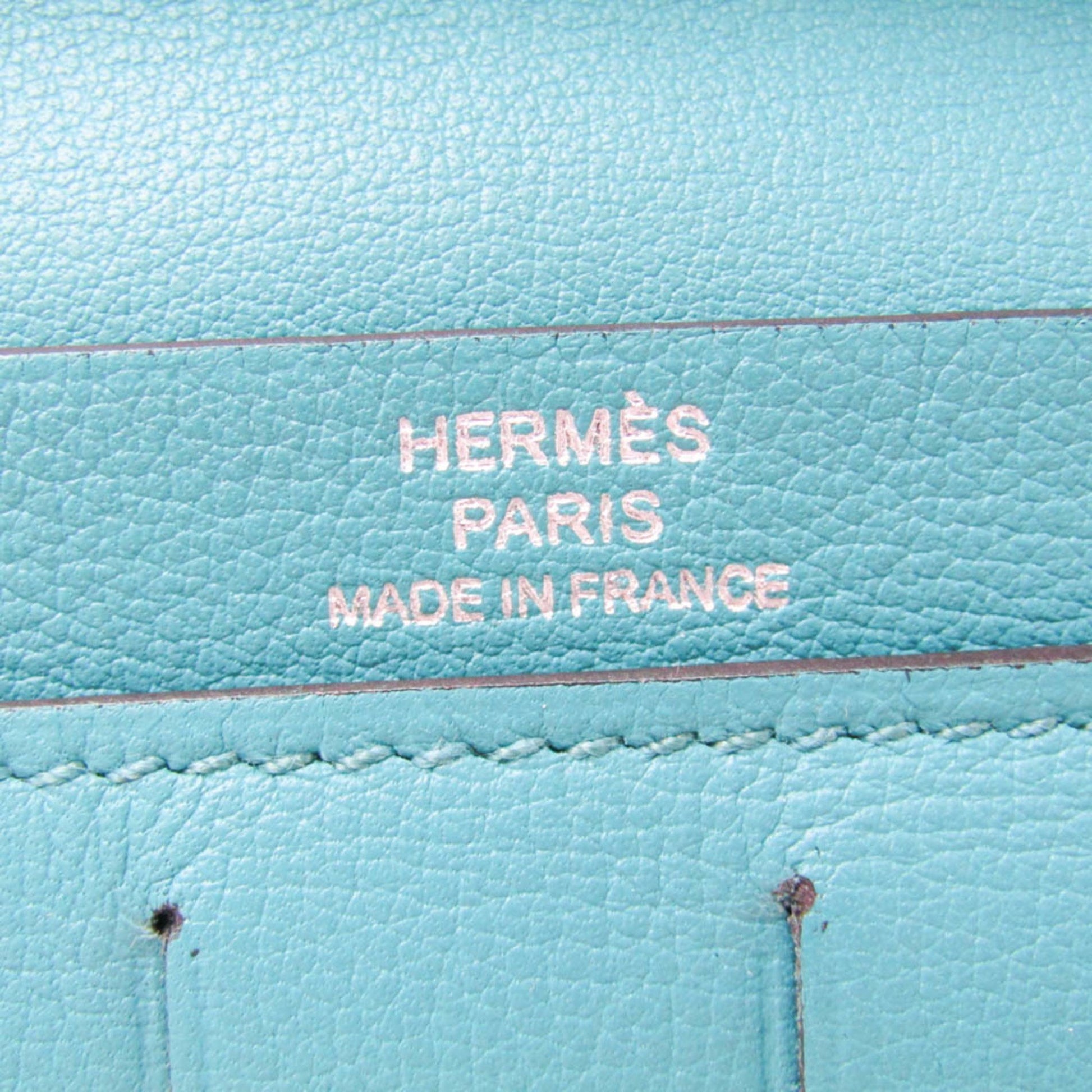 Hermès Silk'In, Blue, Leather, wallet