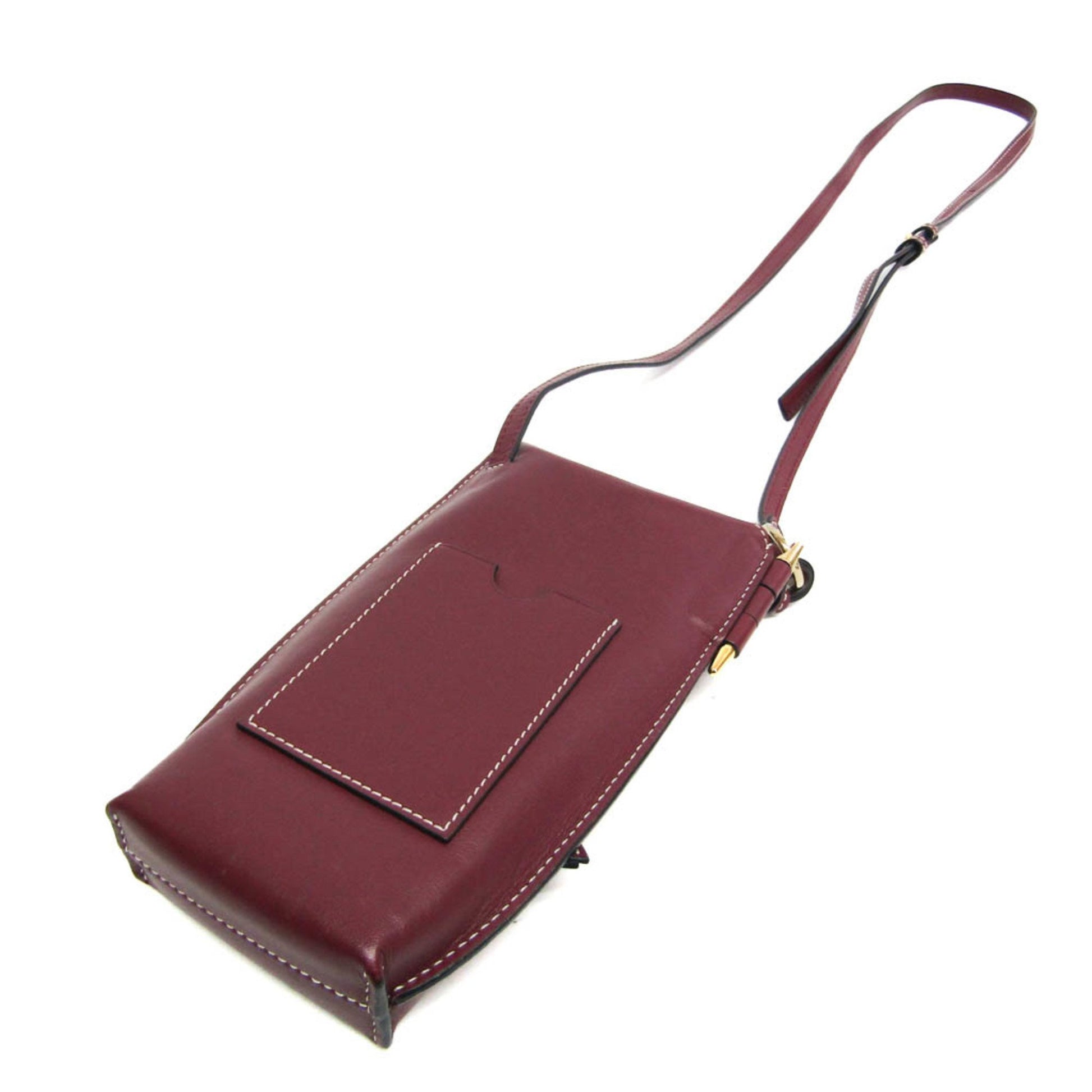 Loewe Gate, Burgundy, Leather, shoulder