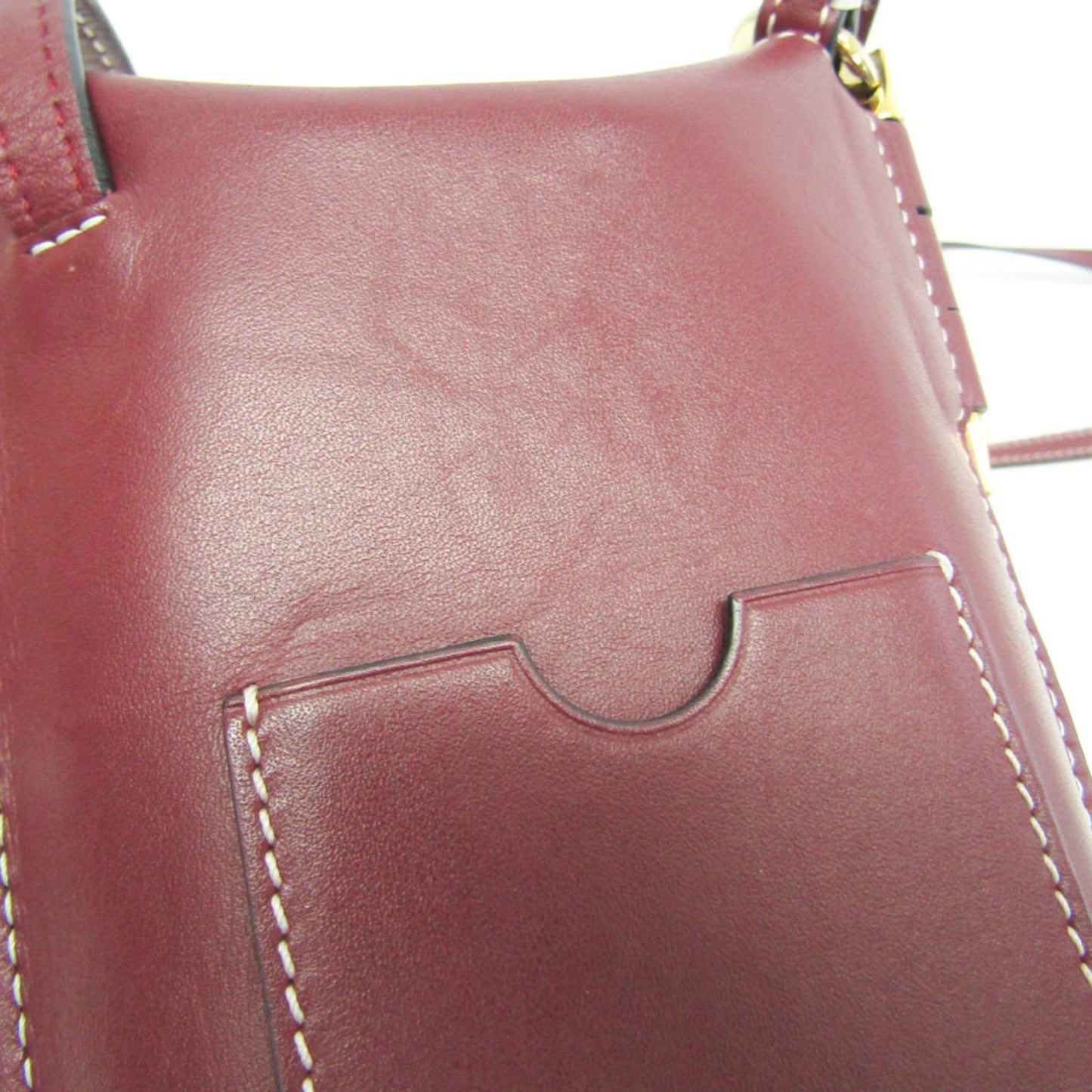 Loewe Gate, Burgundy, Leather, shoulder