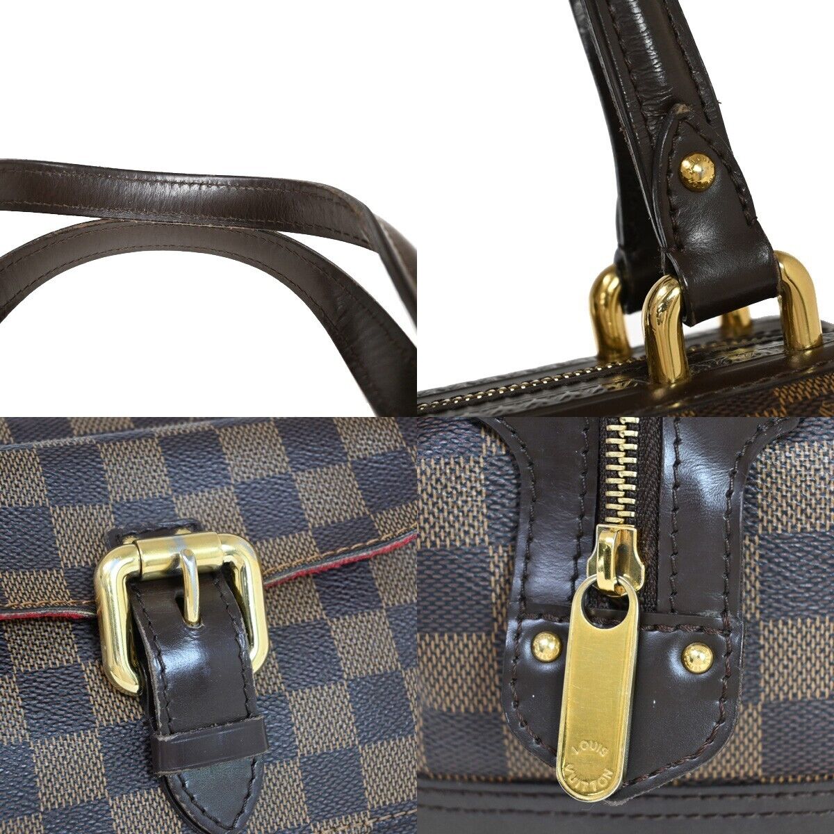 Louis Vuitton Knightsbridge, Brown, Canvas, handbag