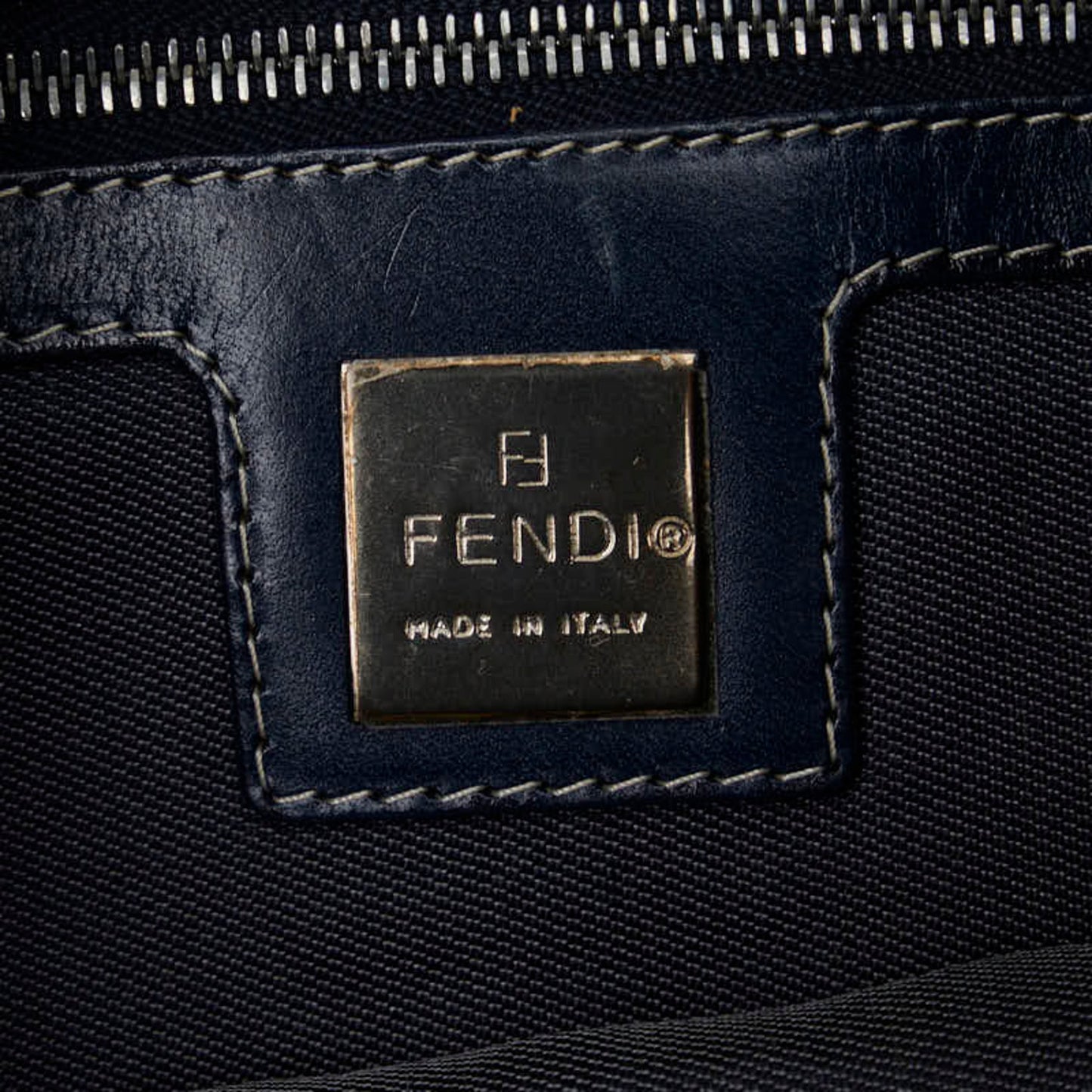 Fendi, Navy, Canvas, tote