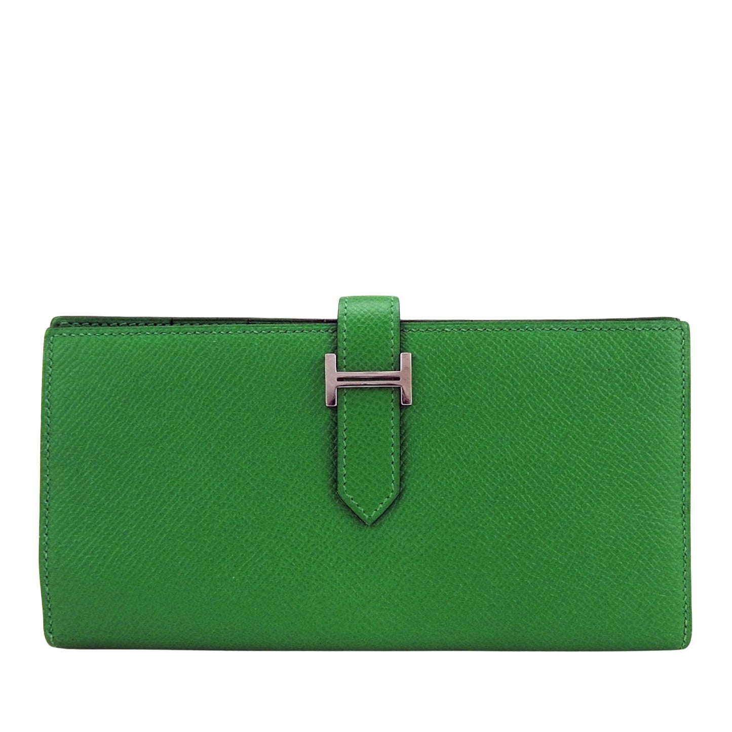 Hermès Béarn, Green, Leather, wallet