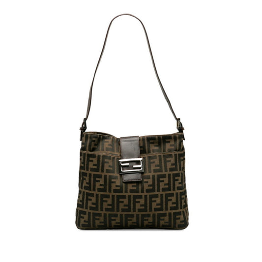 Fendi Zucca, Brown, Canvas, handbag