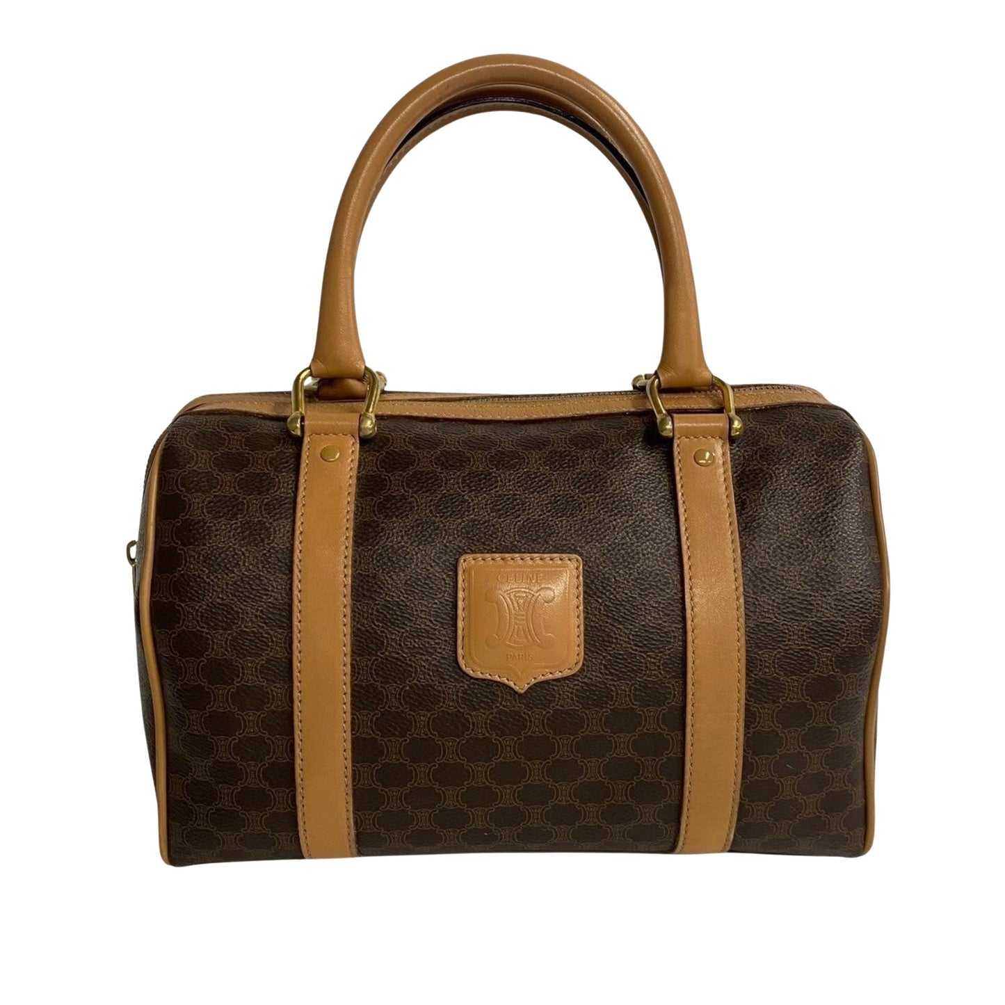 Céline Macadam, Brown, Canvas, handbag