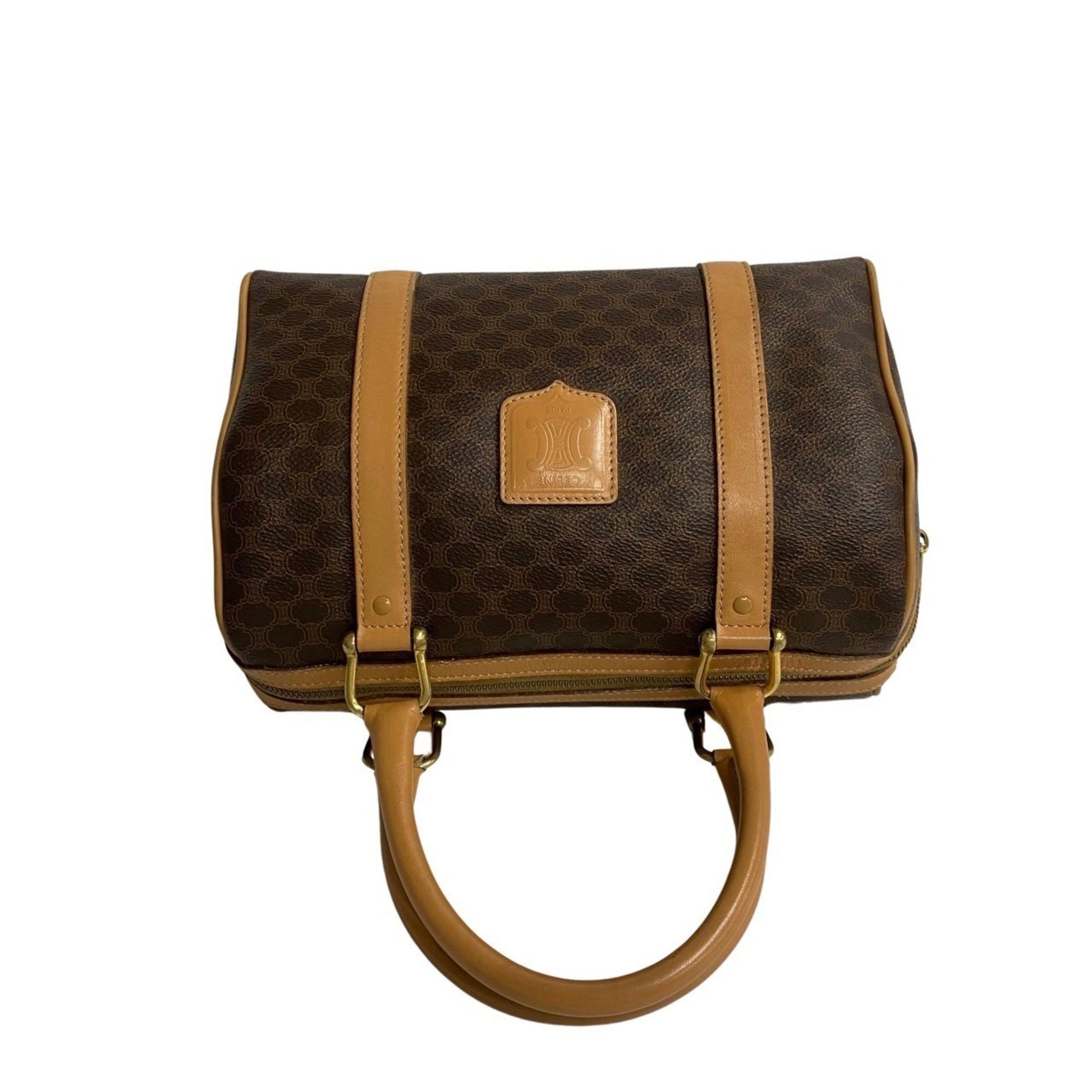 Céline Macadam, Brown, Canvas, handbag