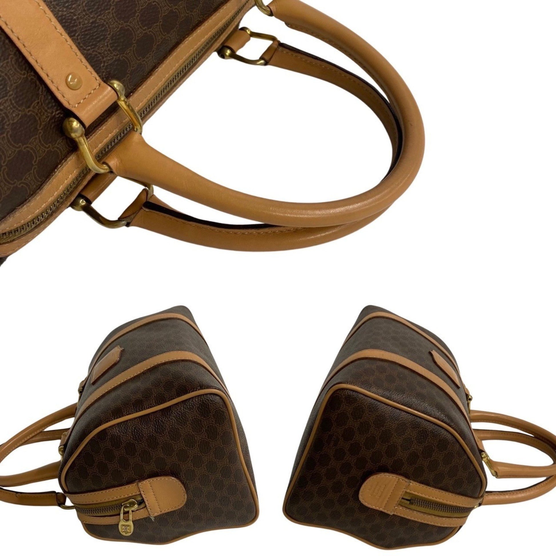 Céline Macadam, Brown, Canvas, handbag