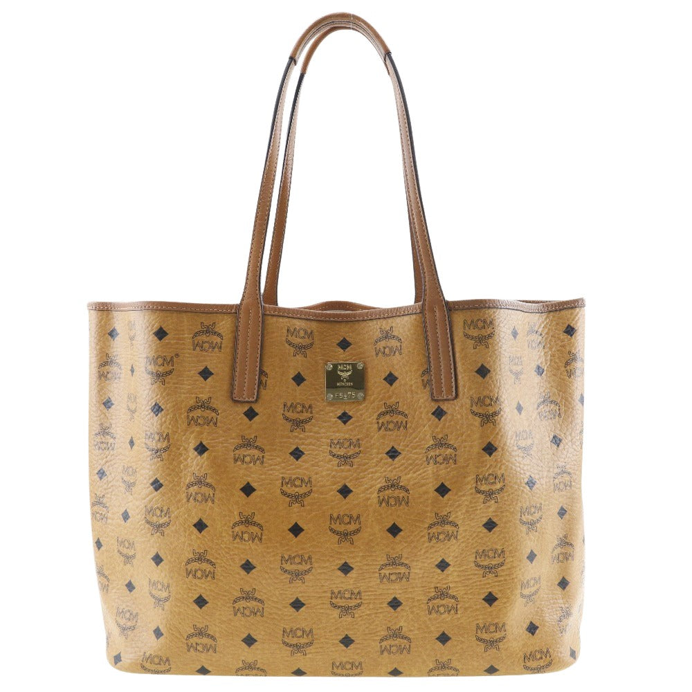 MCM Visetos, Brown, Canvas, tote