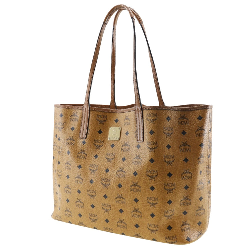 MCM Visetos, Brown, Canvas, tote