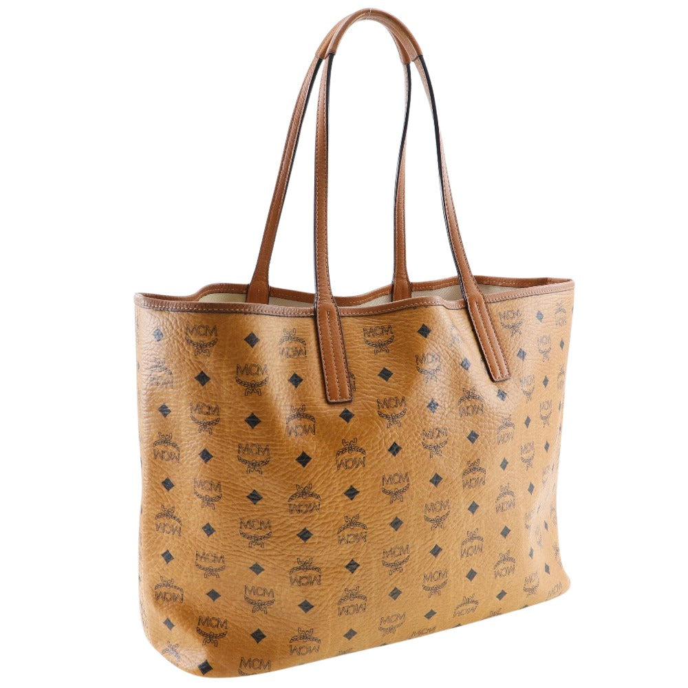 MCM Visetos, Brown, Canvas, tote