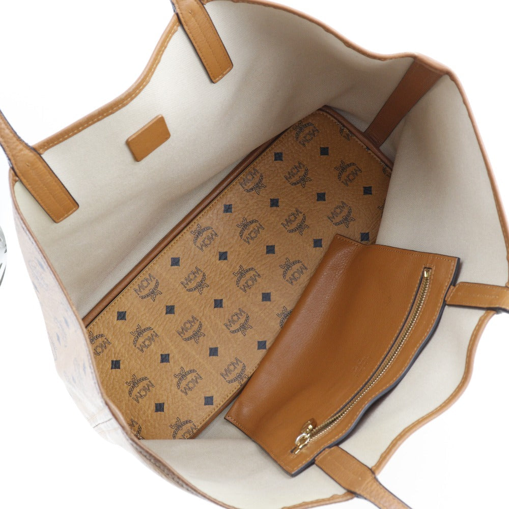 MCM Visetos, Brown, Canvas, tote