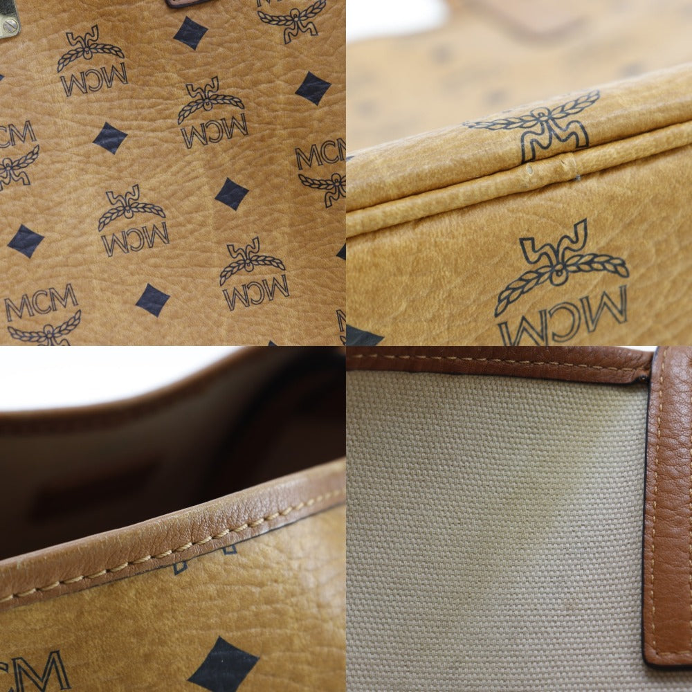 MCM Visetos, Brown, Canvas, tote