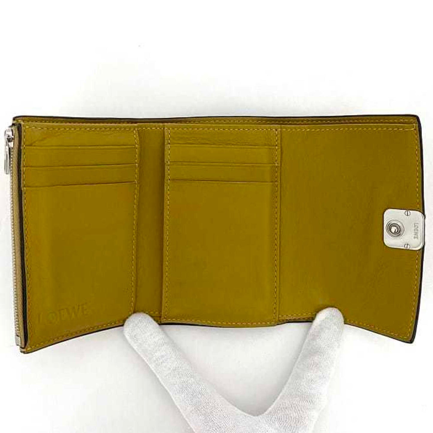Loewe Anagram, Khaki, Leather, wallet