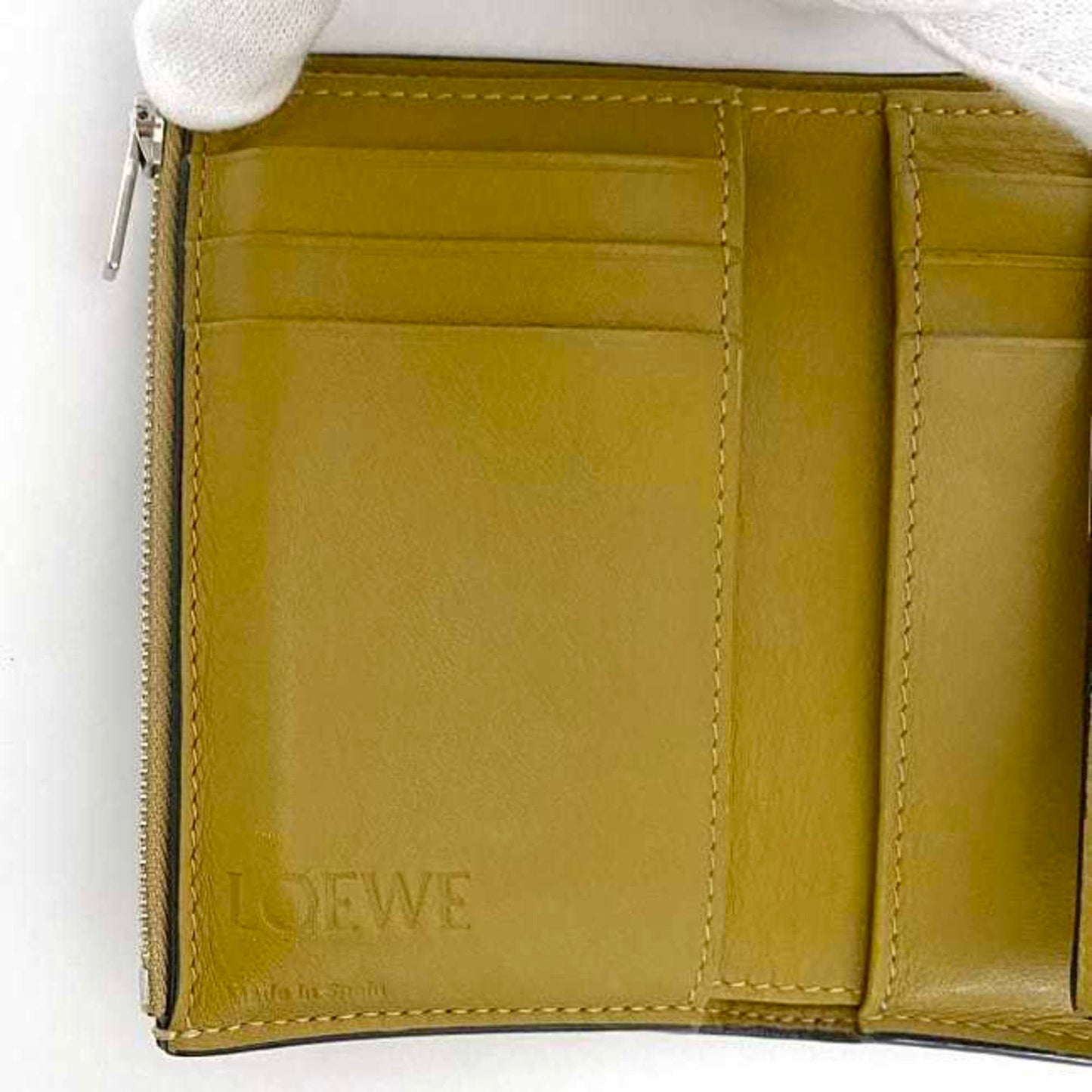Loewe Anagram, Khaki, Leather, wallet