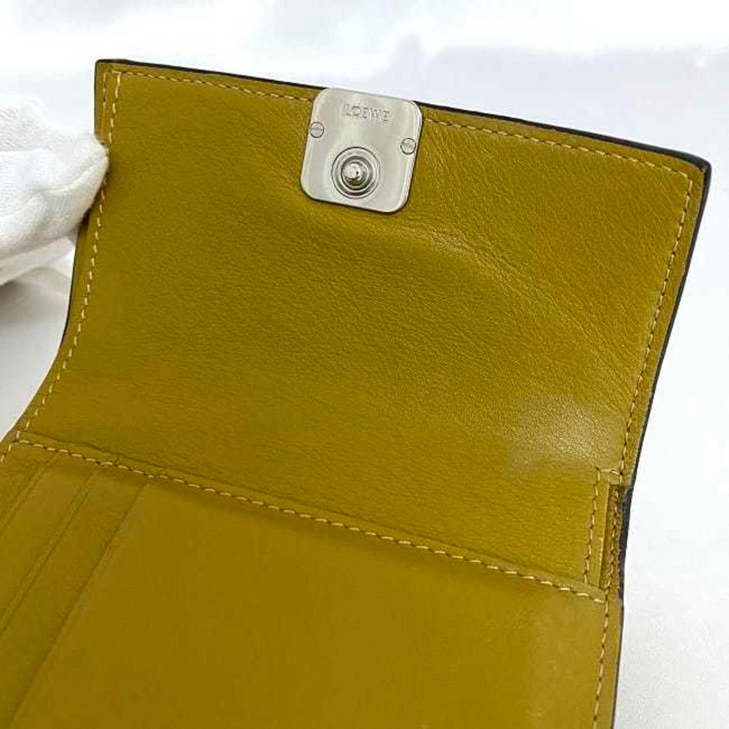 Loewe Anagram, Khaki, Leather, wallet
