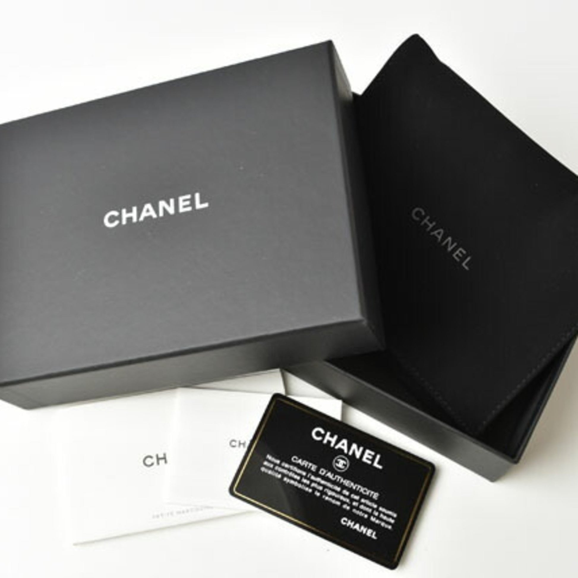 Chanel Boy, White, Leather, wallet