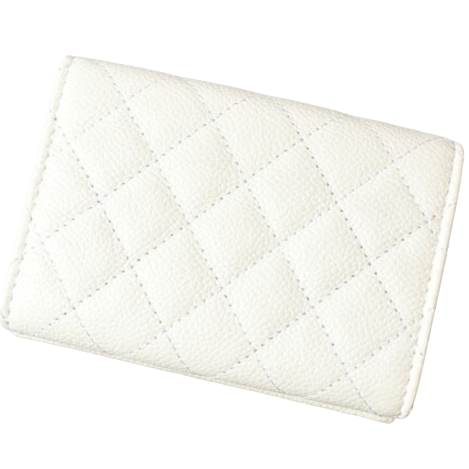 Chanel Boy, White, Leather, wallet