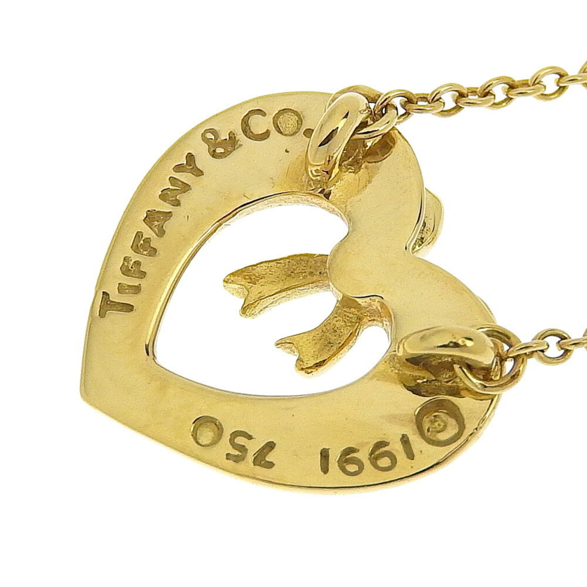 Tiffany & Co Ribbon, Gold, Yellow Gold, necklace