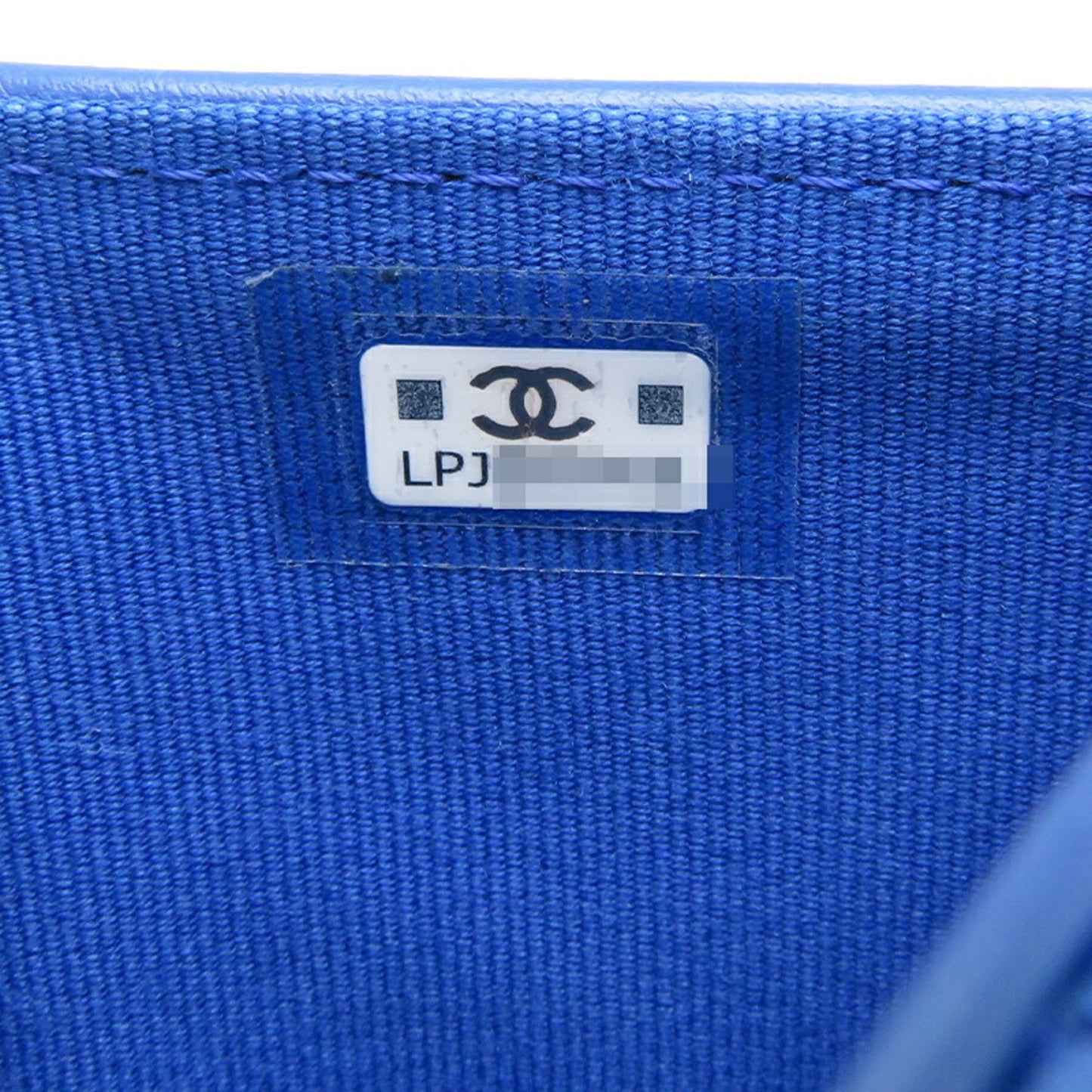 Chanel Matelassé, Blue, Leather, wallet