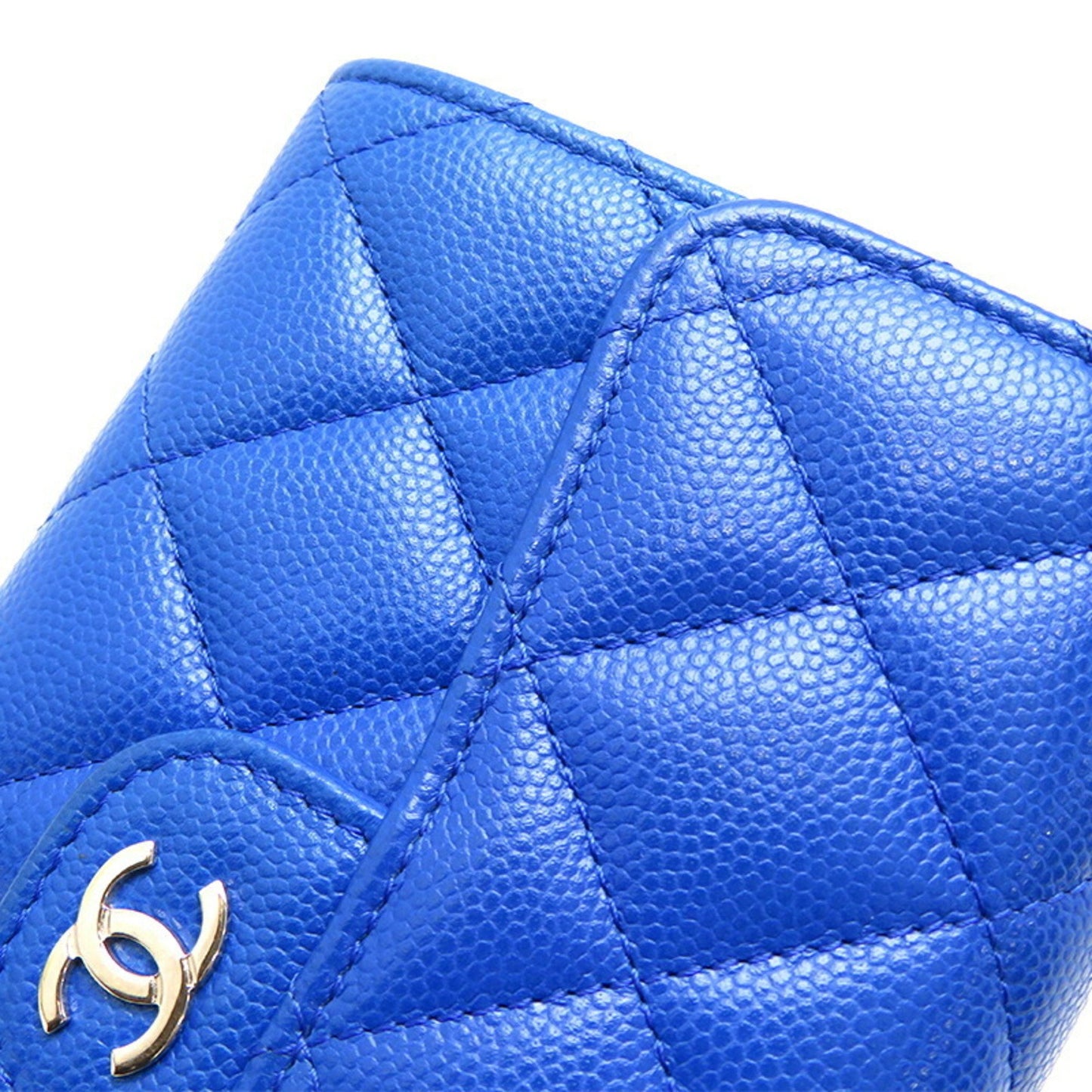 Chanel Matelassé, Blue, Leather, wallet