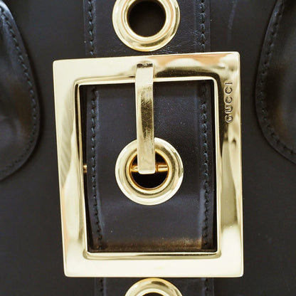Gucci --, Black, Leather, tote