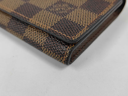 Louis Vuitton Envelope Business Card Holder Damier, Brown, Canvas, Card Holder