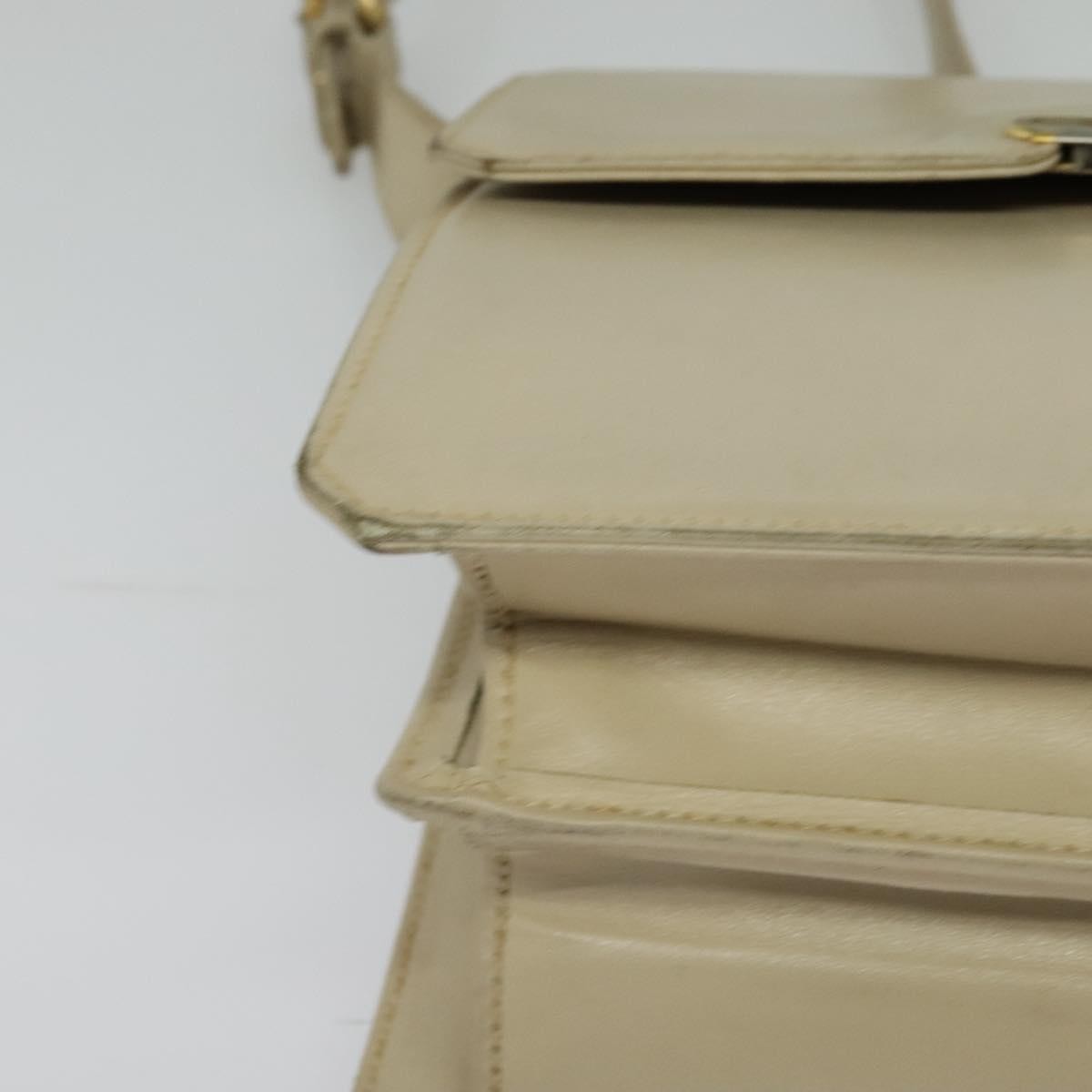 Gucci Vintage Flap Leather, Beige, Leather, Shoulder Bag