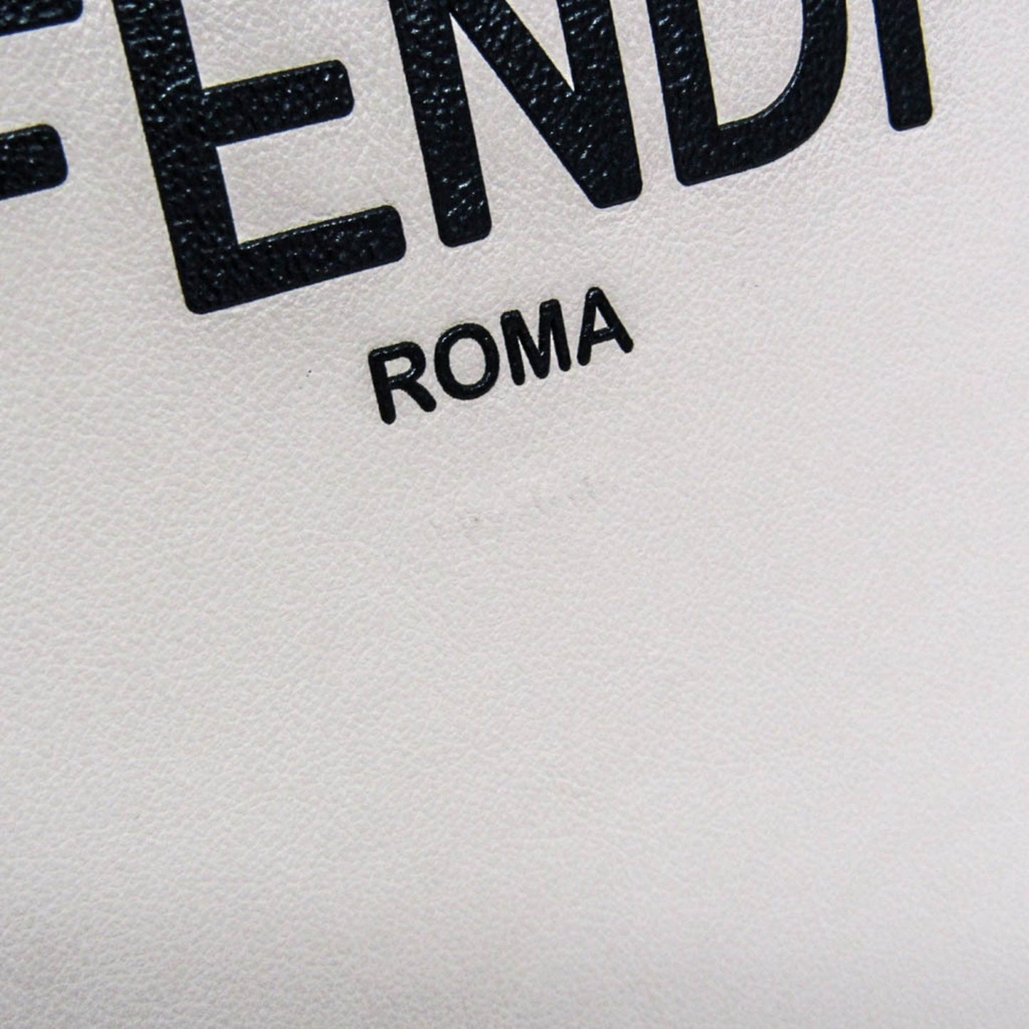 Fendi Logo shopper, Beige, Leather, shoulder