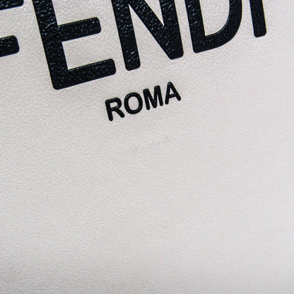 Fendi Logo shopper, Beige, Leather, shoulder