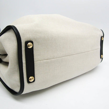 Salvatore Ferragamo Gancini, Beige, Canvas, handbag
