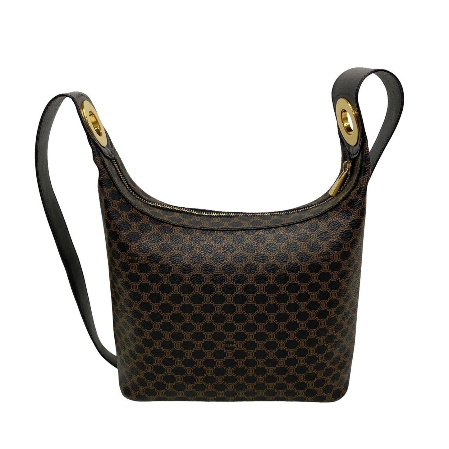 Céline Macadam, Brown, Canvas, shoulder