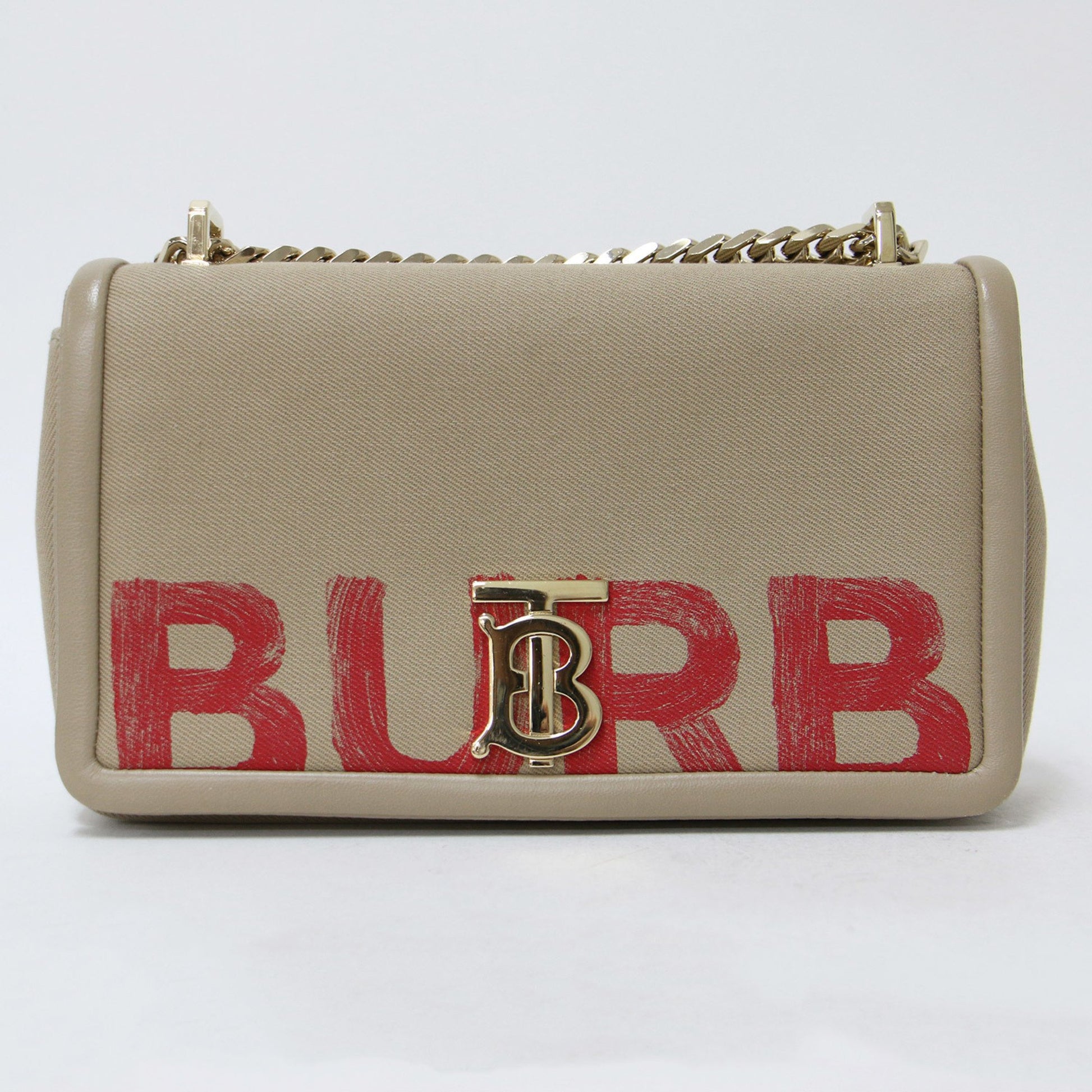 Burberry TB, Beige, Canvas, shoulder