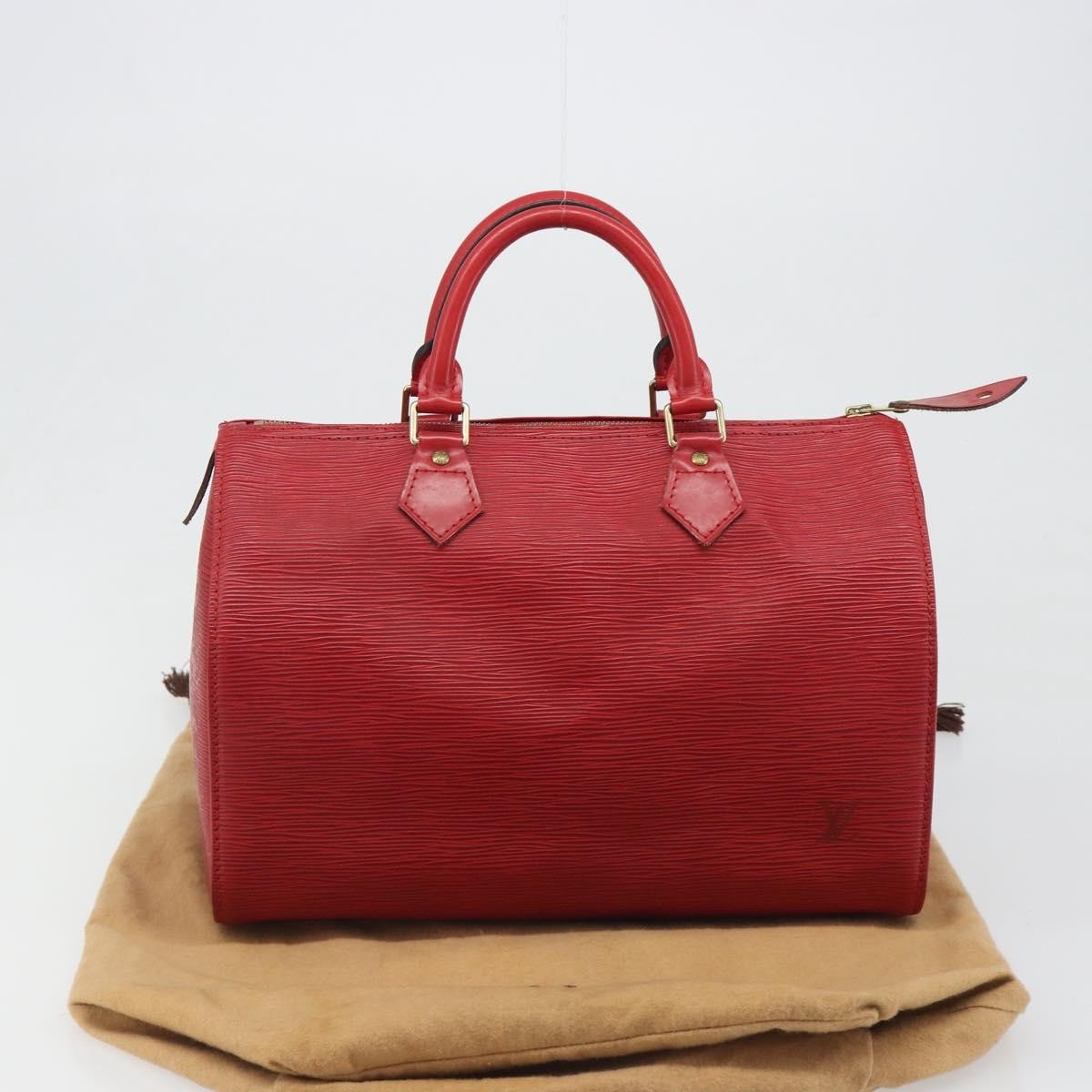 Louis Vuitton Speedy Epi Leather, Red, Leather, Handbag